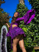 Load image into Gallery viewer, Cosmic Amethyst Micro Mini Skirt Set
