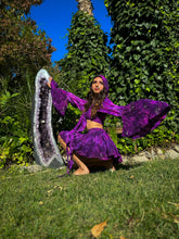 Load image into Gallery viewer, Cosmic Amethyst Micro Mini Skirt Set
