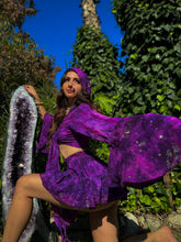 Load image into Gallery viewer, Cosmic Amethyst Micro Mini Skirt Set
