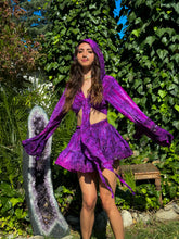Load image into Gallery viewer, Cosmic Amethyst Micro Mini Skirt Set
