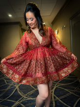 Load image into Gallery viewer, Golden Fire Babydoll Dress
