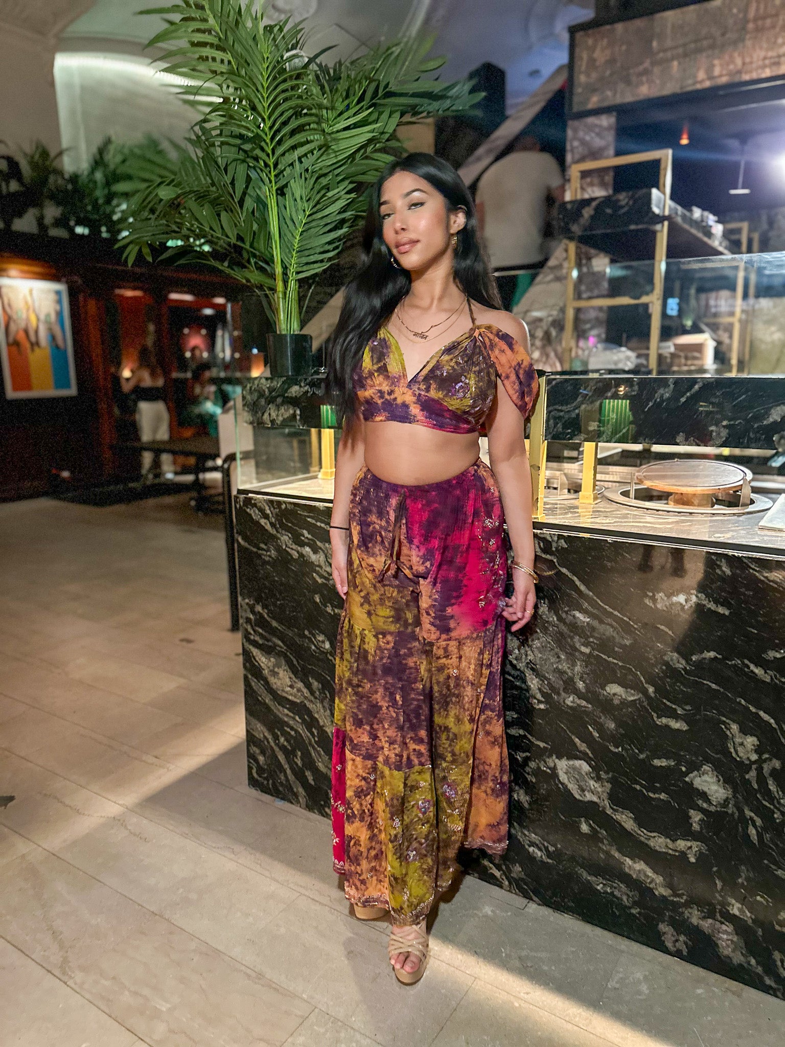 Cosmic Mimosa Sharara Pants Set