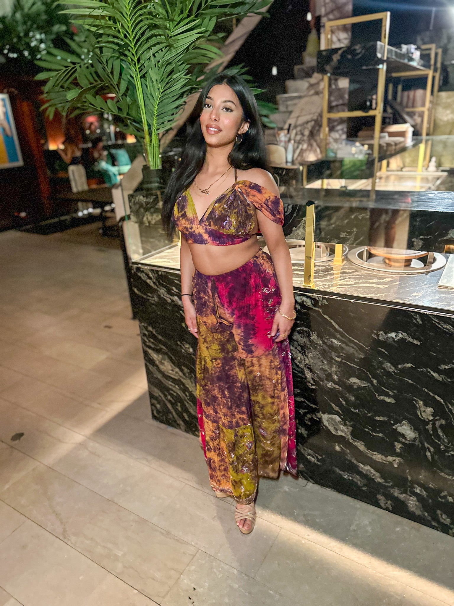 Cosmic Mimosa Sharara Pants Set