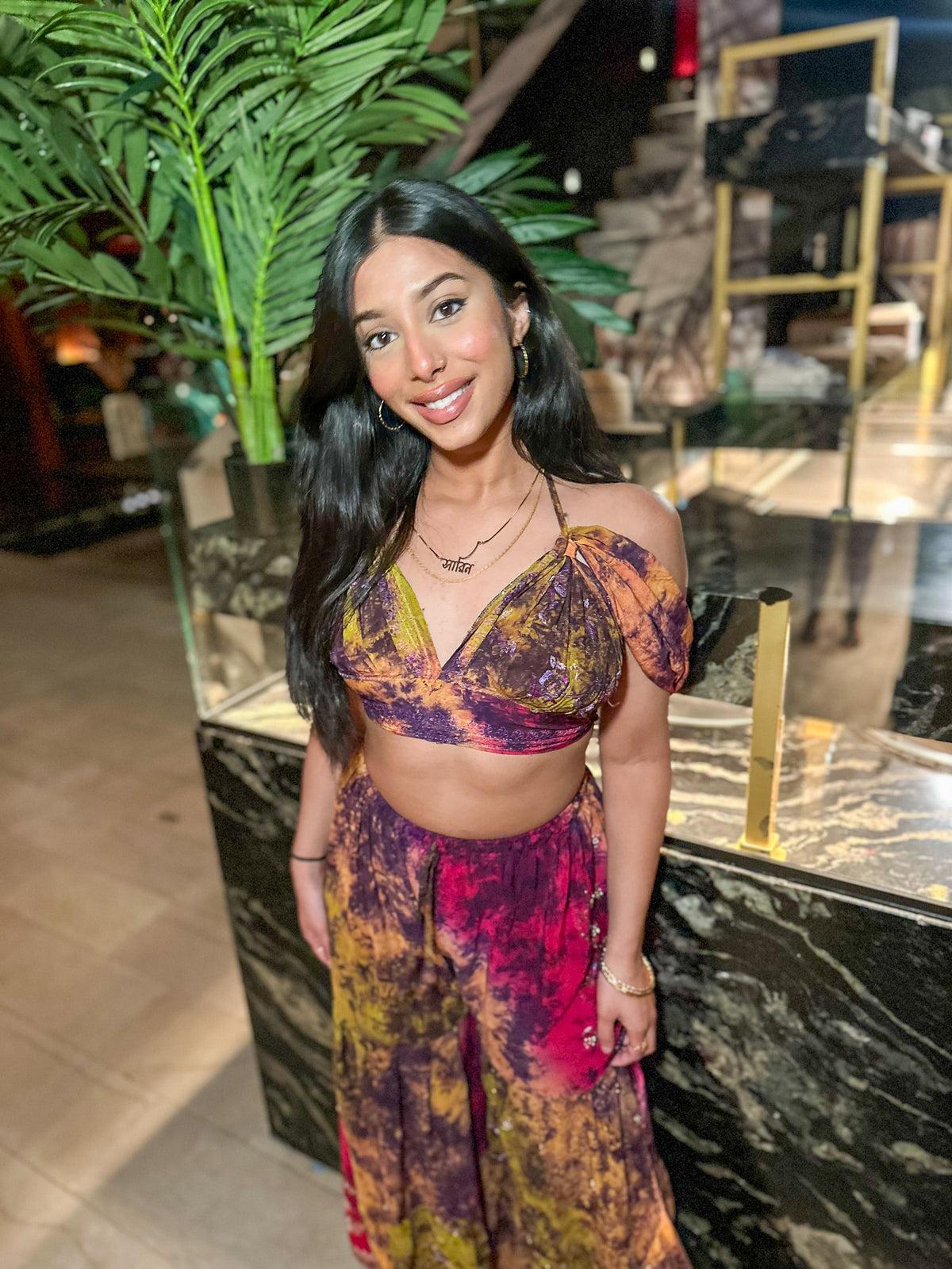 Cosmic Mimosa Sharara Pants Set