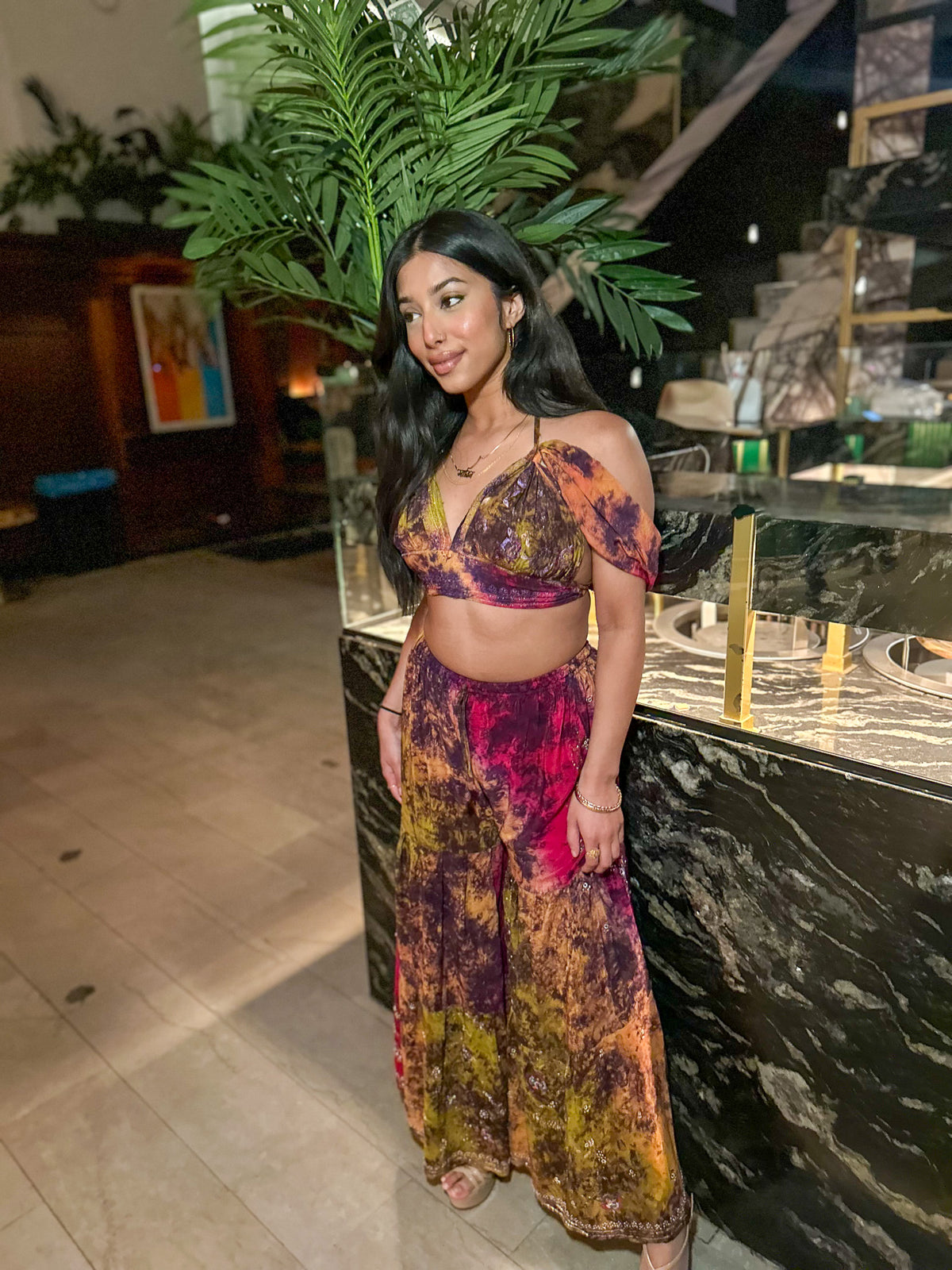 Cosmic Mimosa Sharara Pants Set