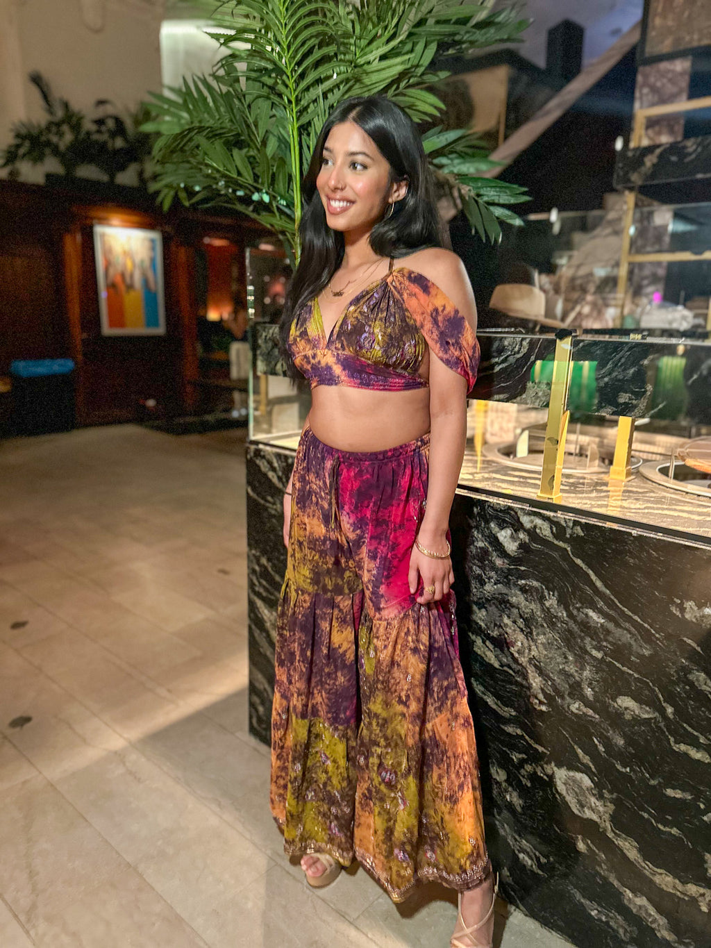 Cosmic Mimosa Sharara Pants Set