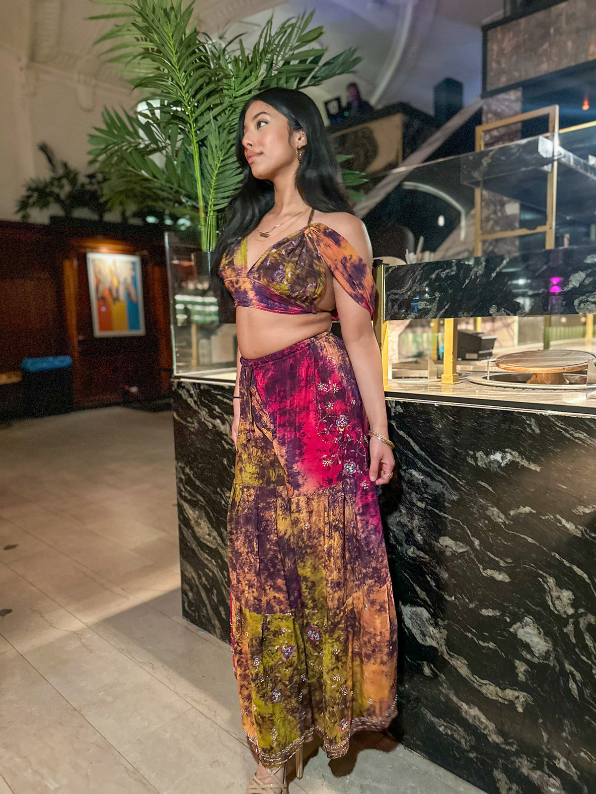 Cosmic Mimosa Sharara Pants Set
