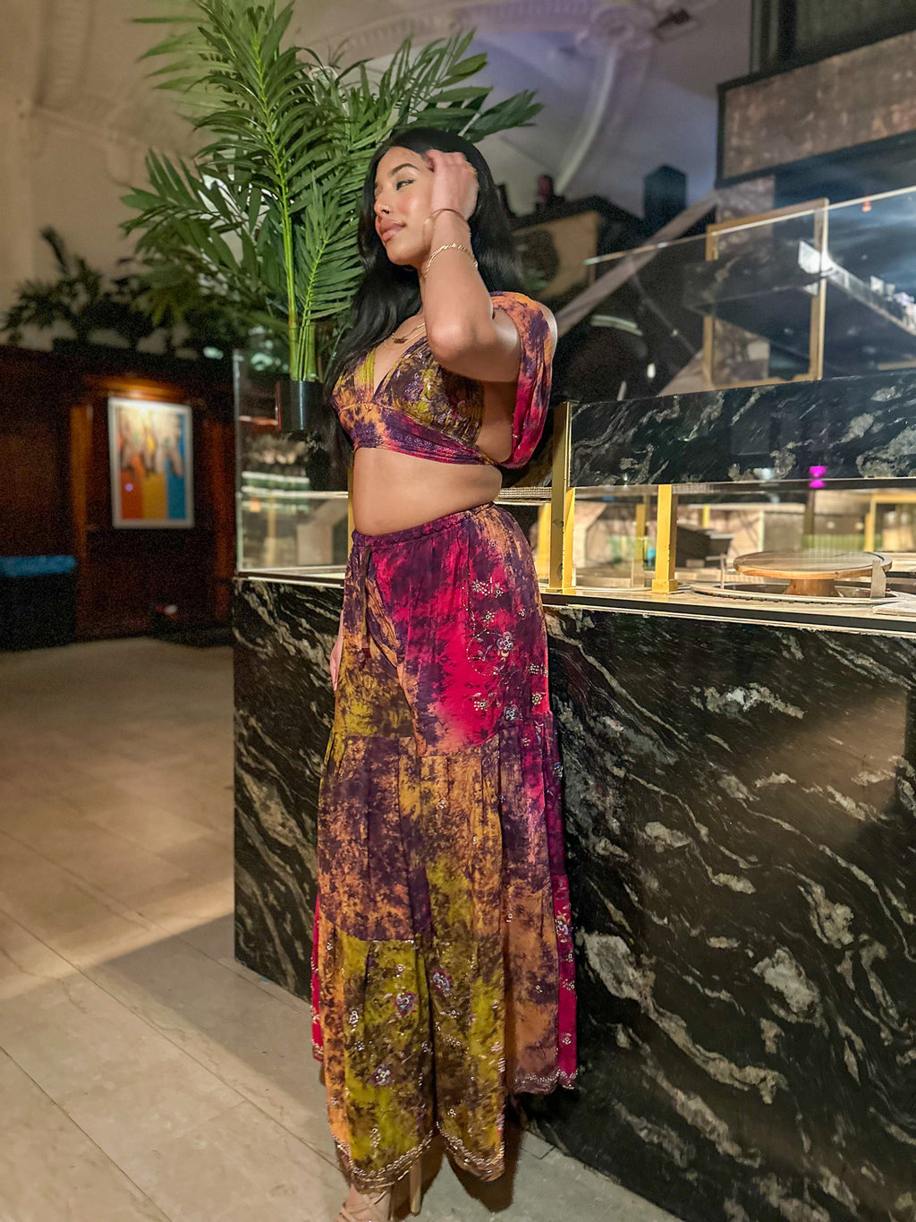 Cosmic Mimosa Sharara Pants Set