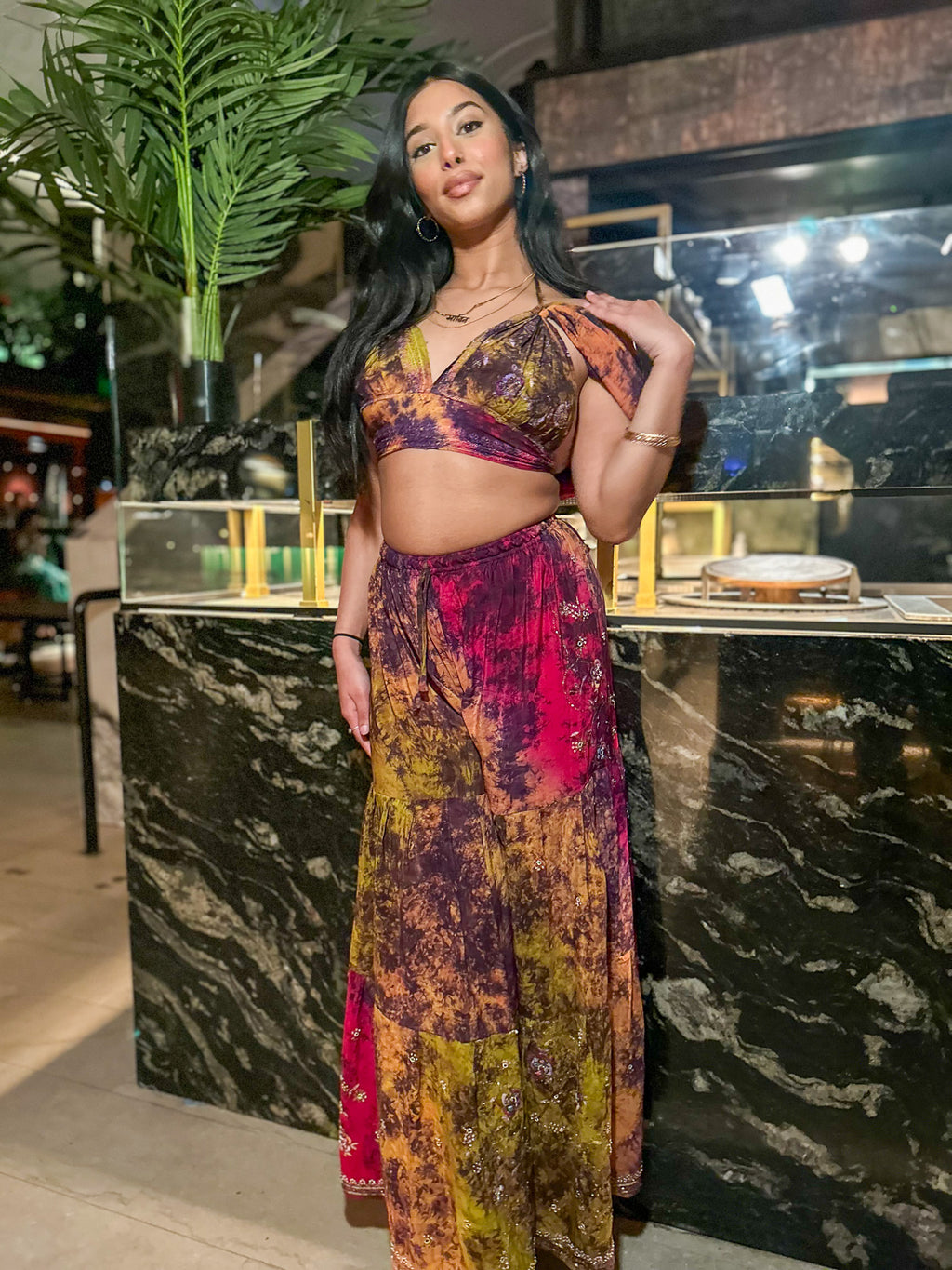 Cosmic Mimosa Sharara Pants Set