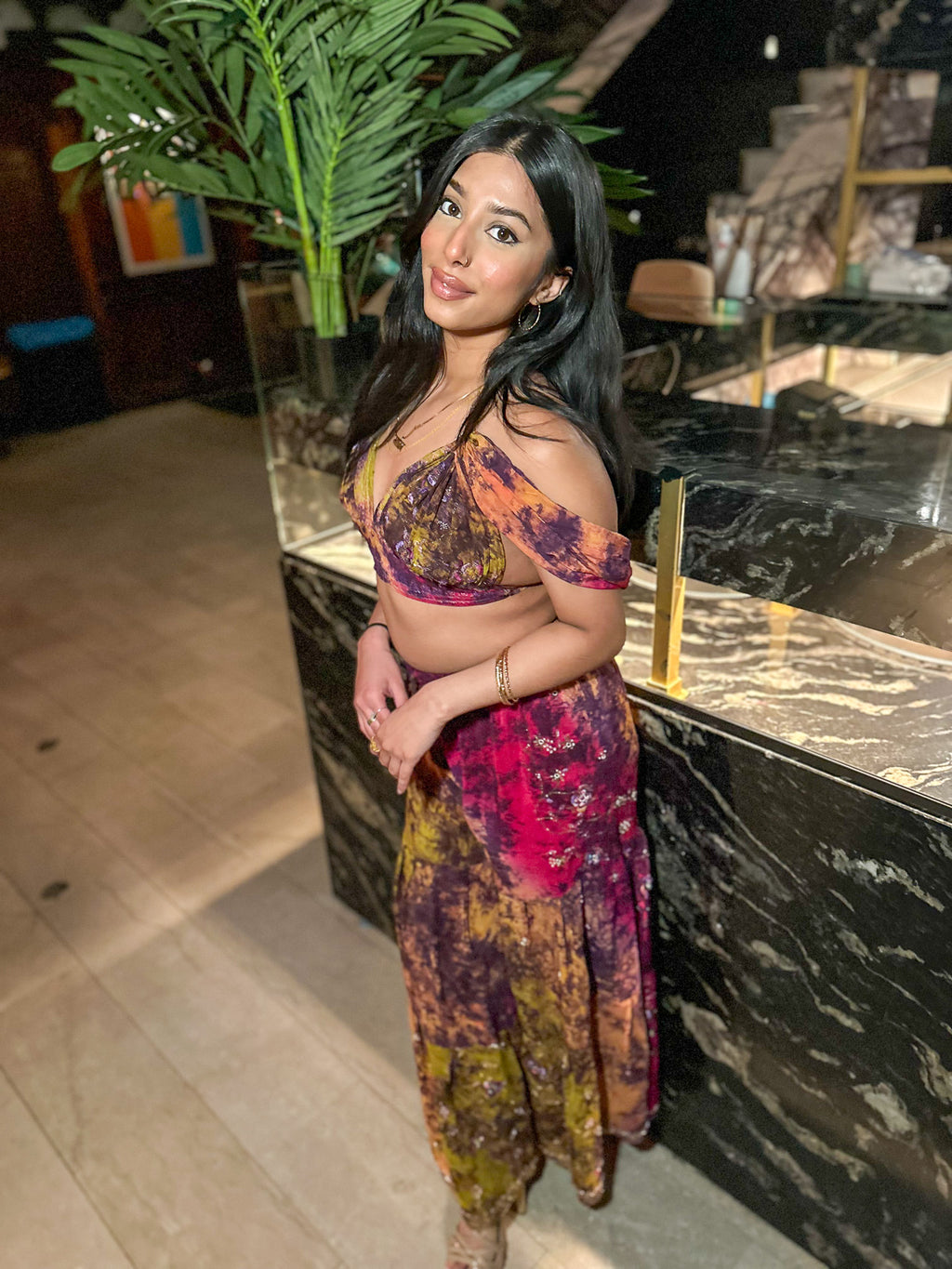 Cosmic Mimosa Sharara Pants Set