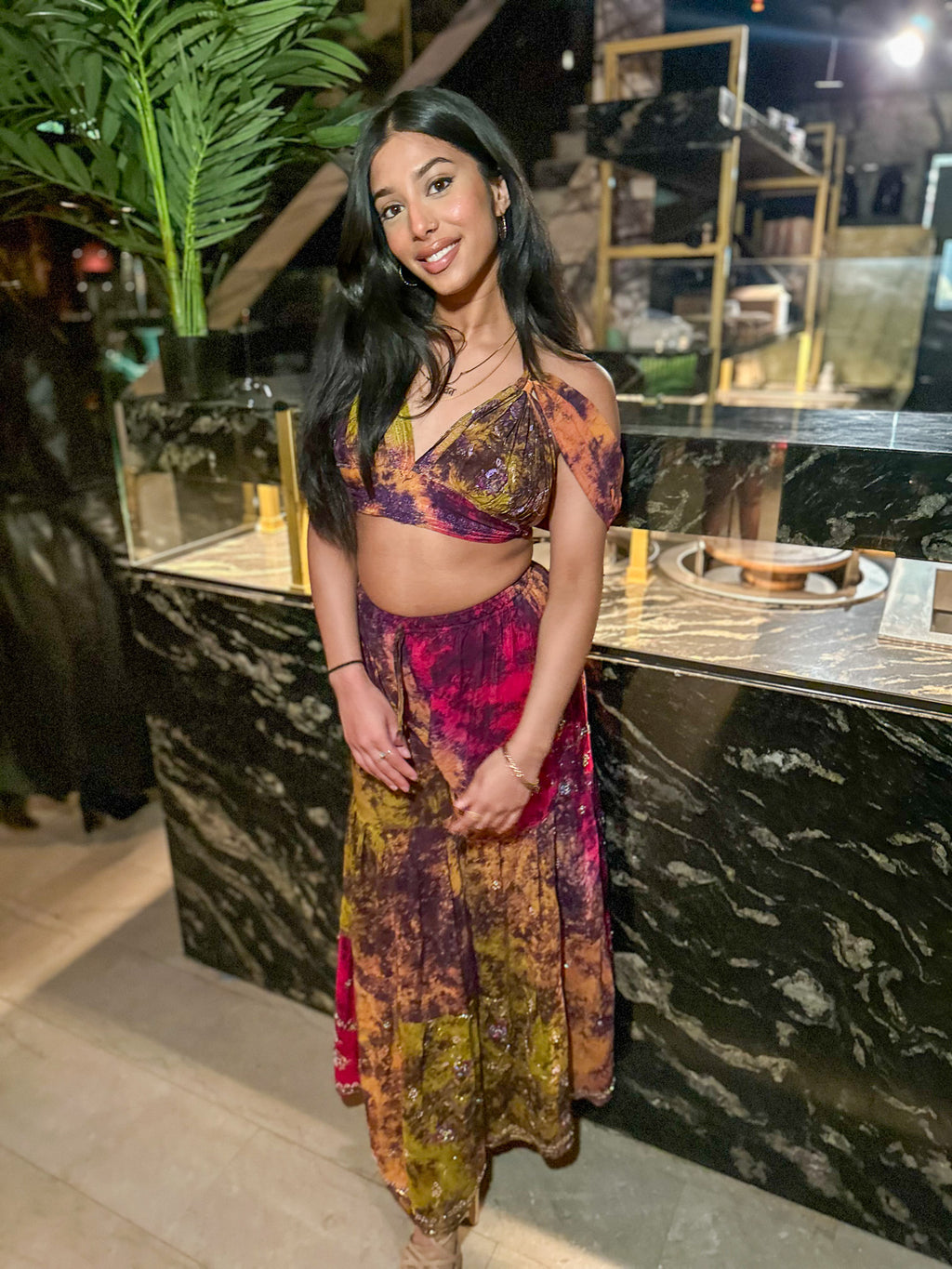 Cosmic Mimosa Sharara Pants Set