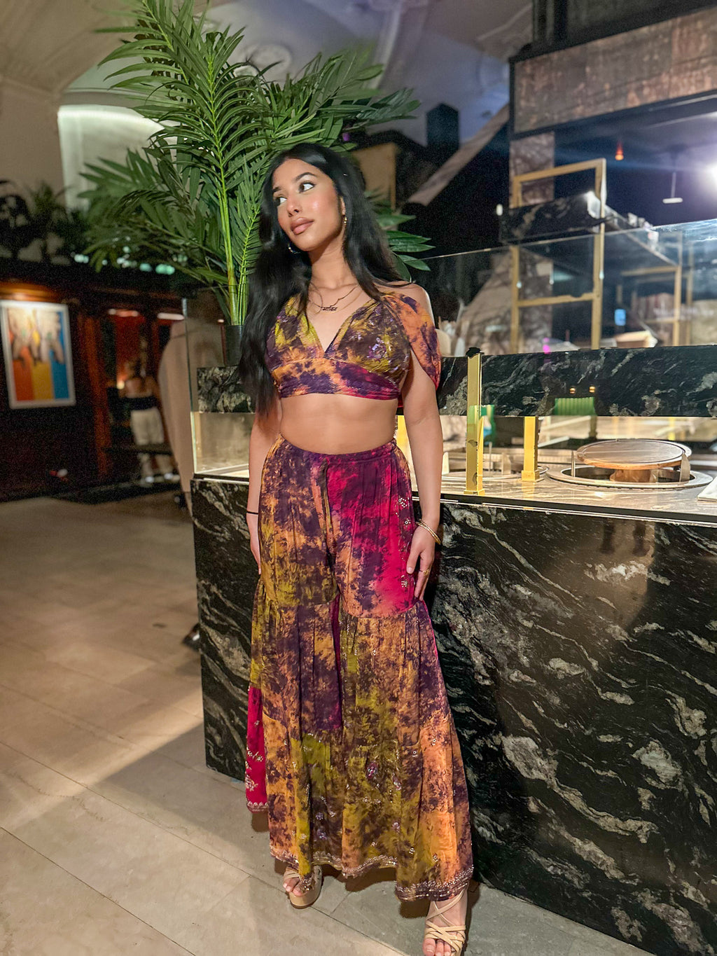 Cosmic Mimosa Sharara Pants Set