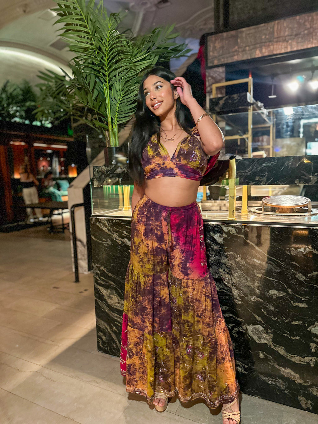 Cosmic Mimosa Sharara Pants Set