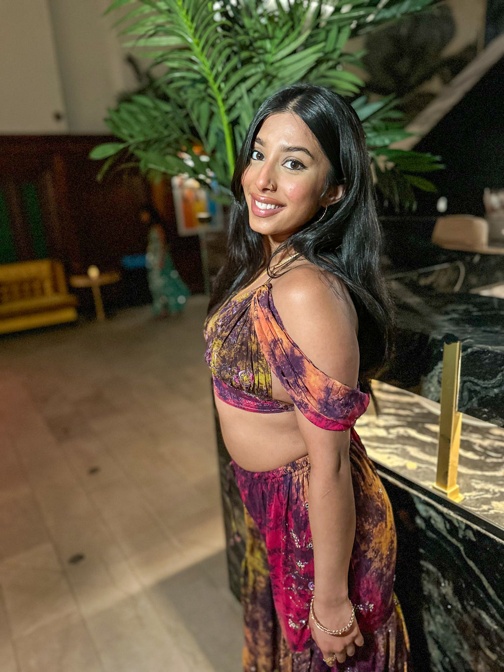 Cosmic Mimosa Sharara Pants Set