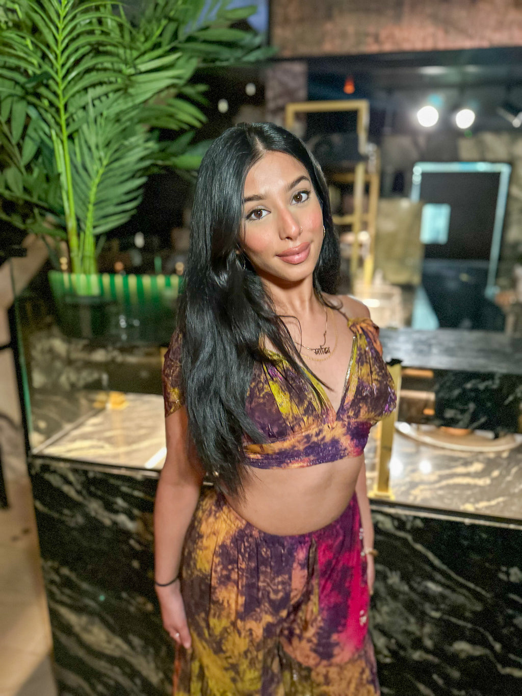 Cosmic Mimosa Sharara Pants Set