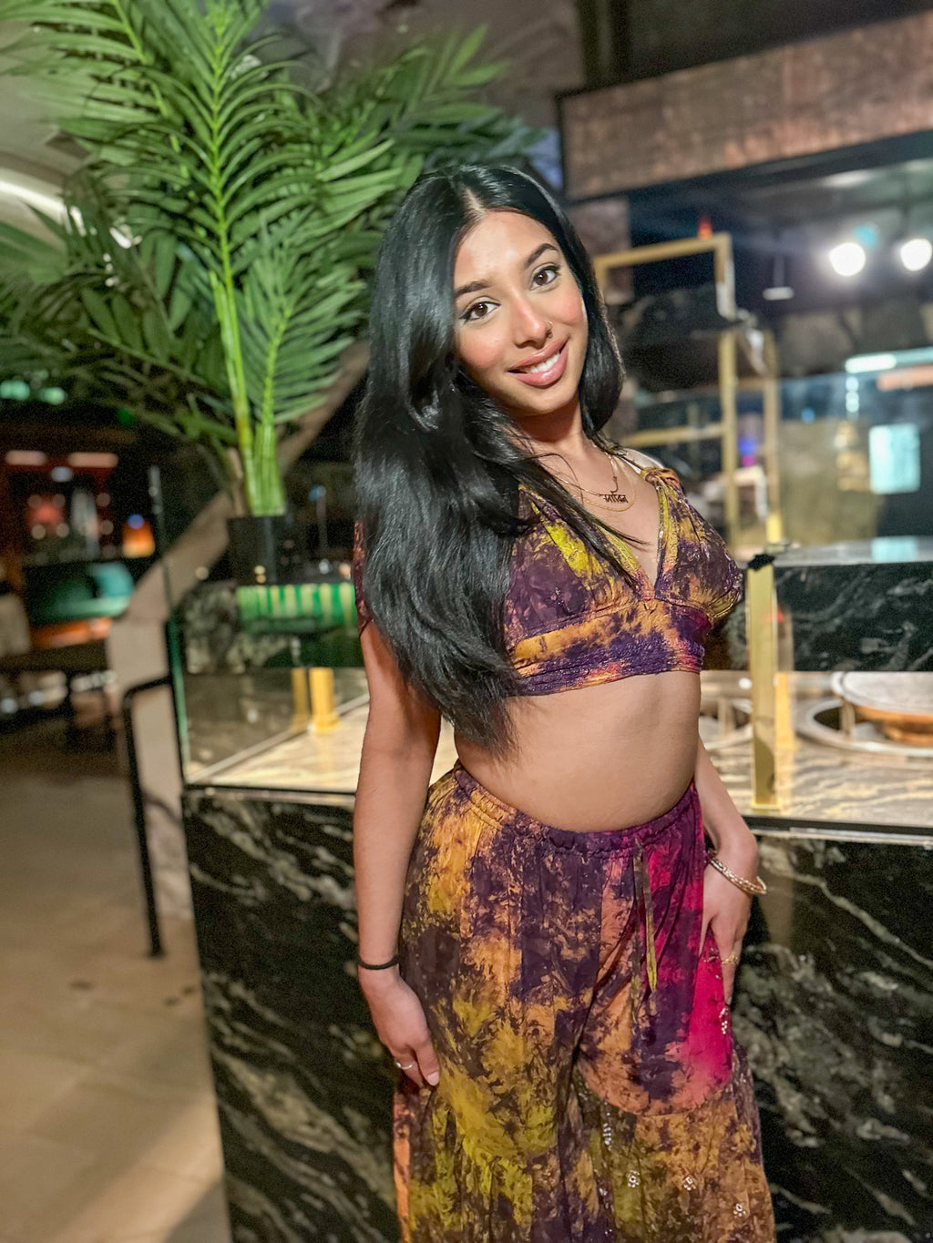 Cosmic Mimosa Sharara Pants Set
