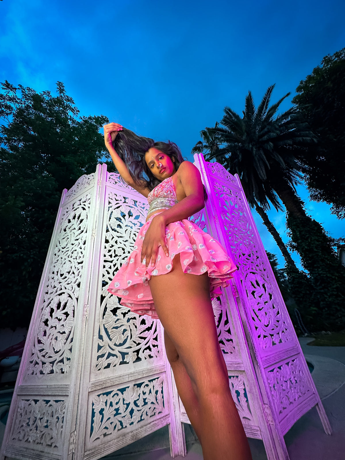 Rose Quartz Micro Mini Skirt