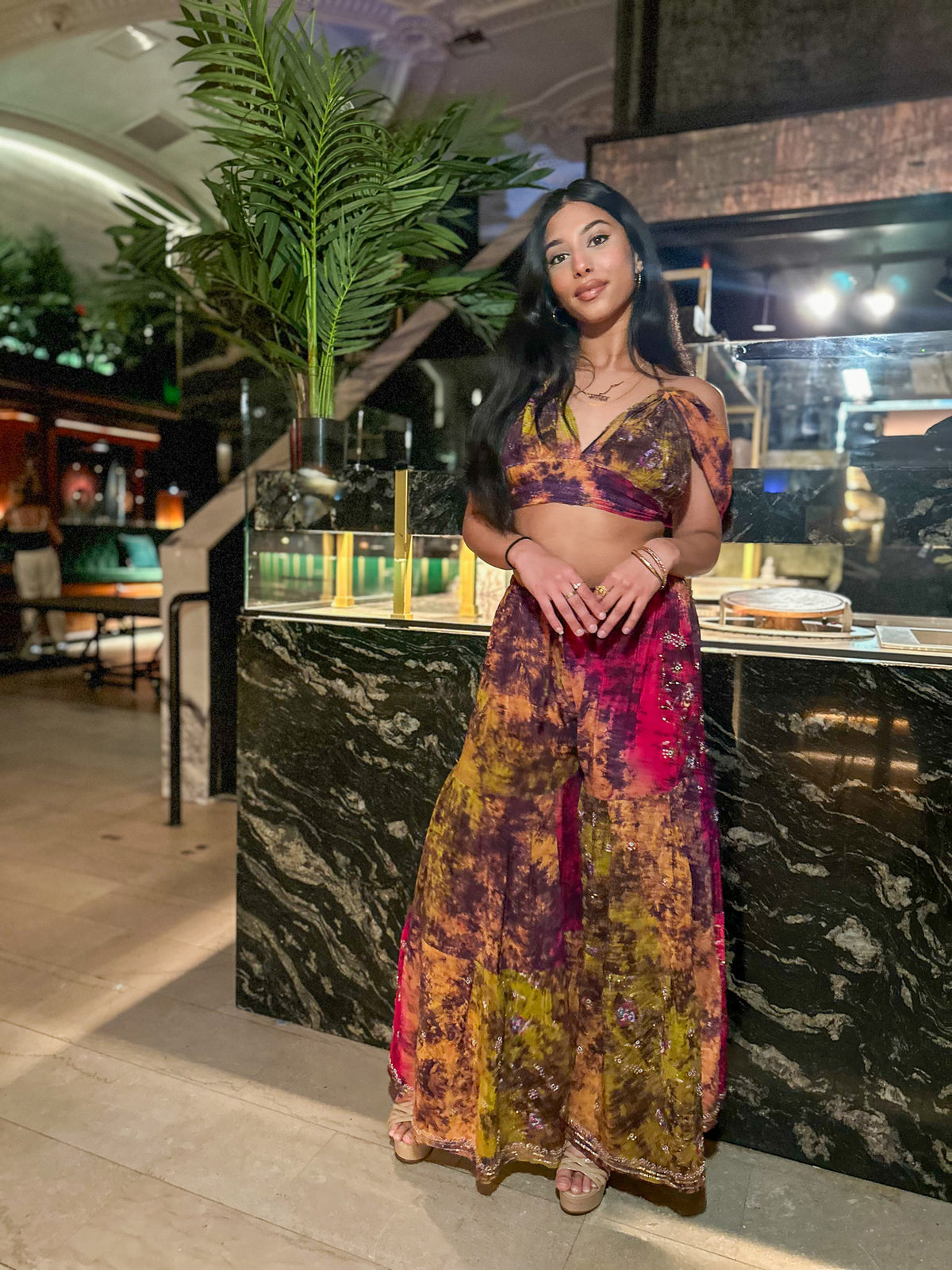 Cosmic Mimosa Sharara Pants Set