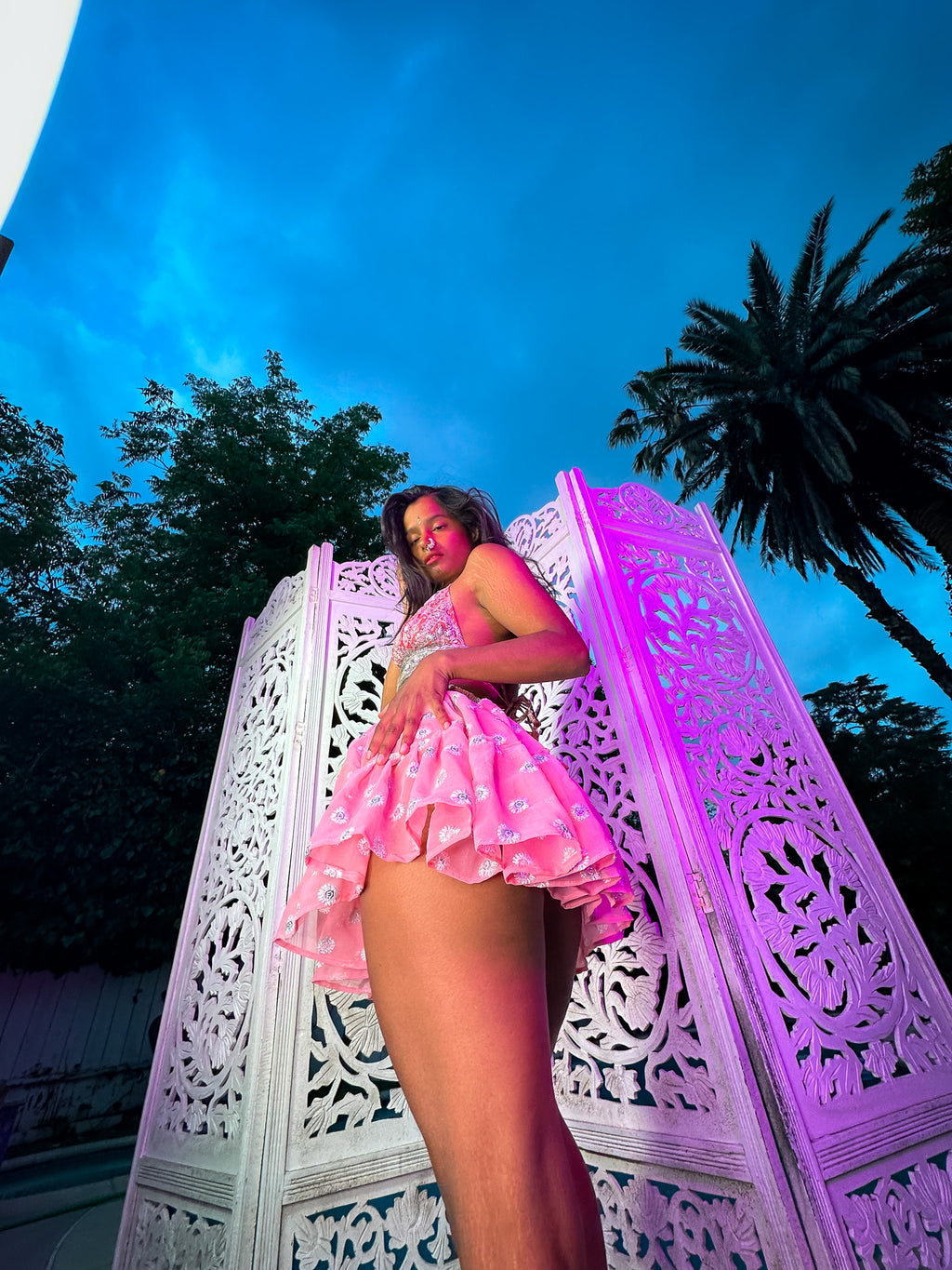 Rose Quartz Micro Mini Skirt