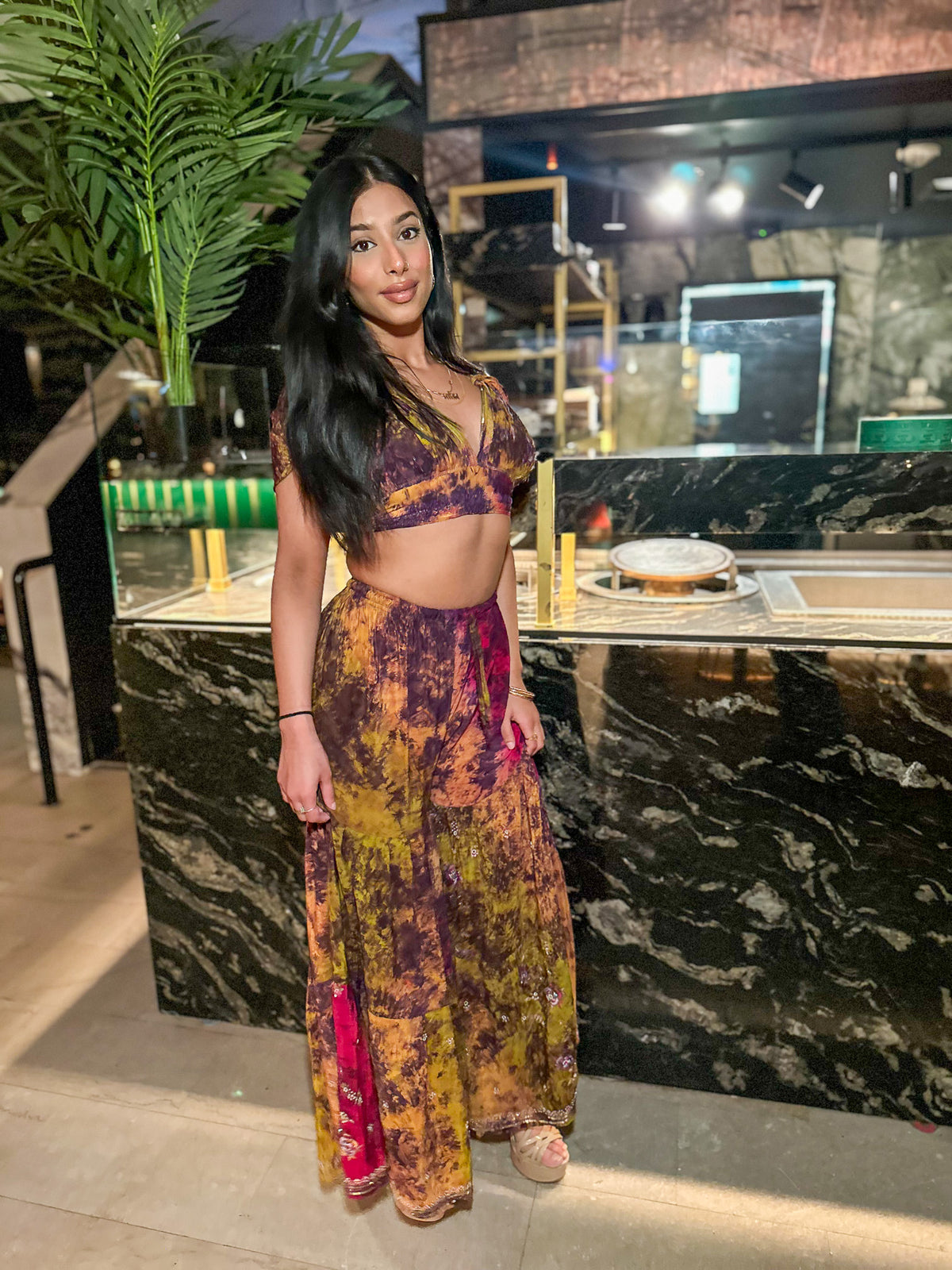 Cosmic Mimosa Sharara Pants Set