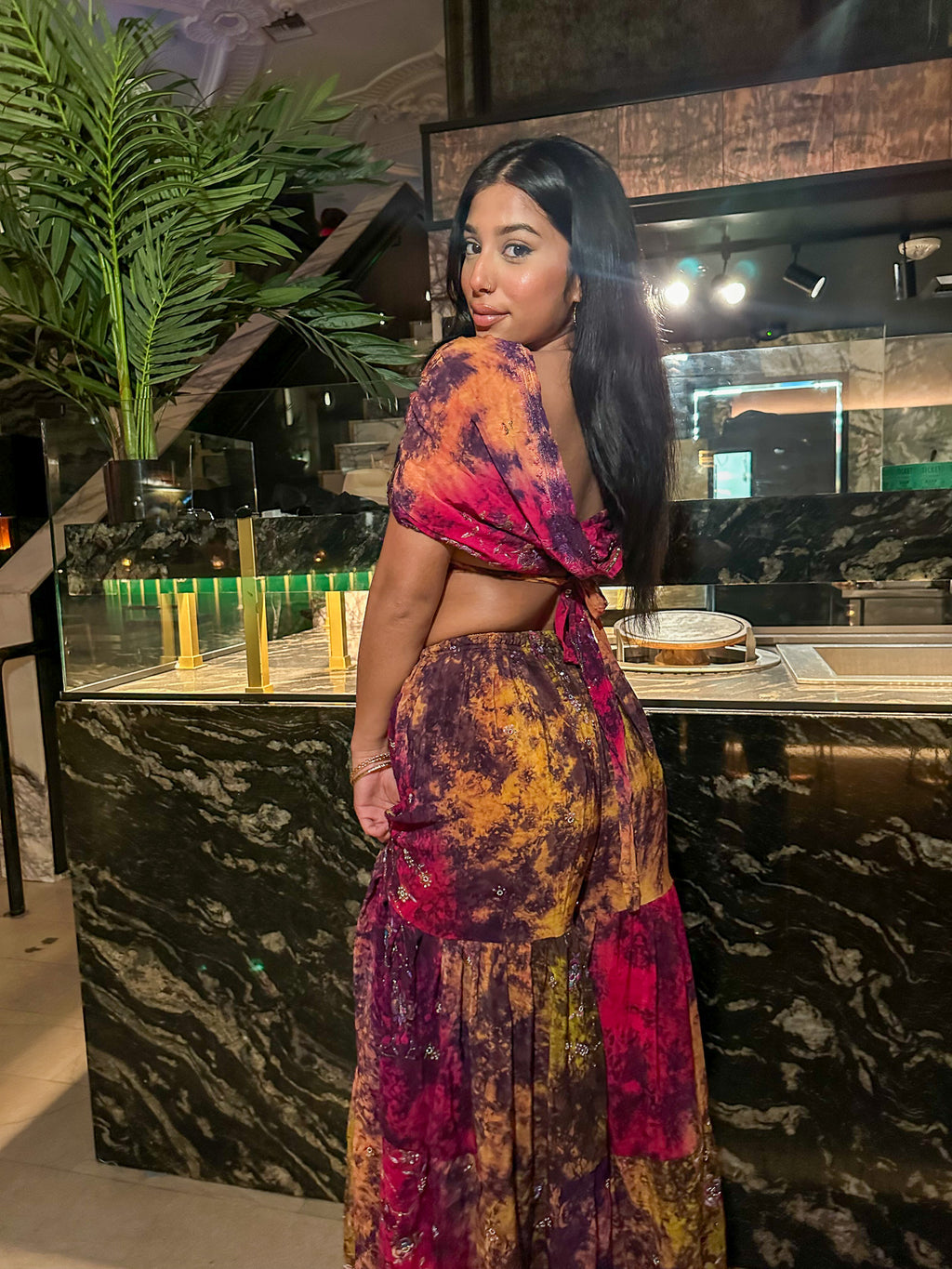 Cosmic Mimosa Sharara Pants Set