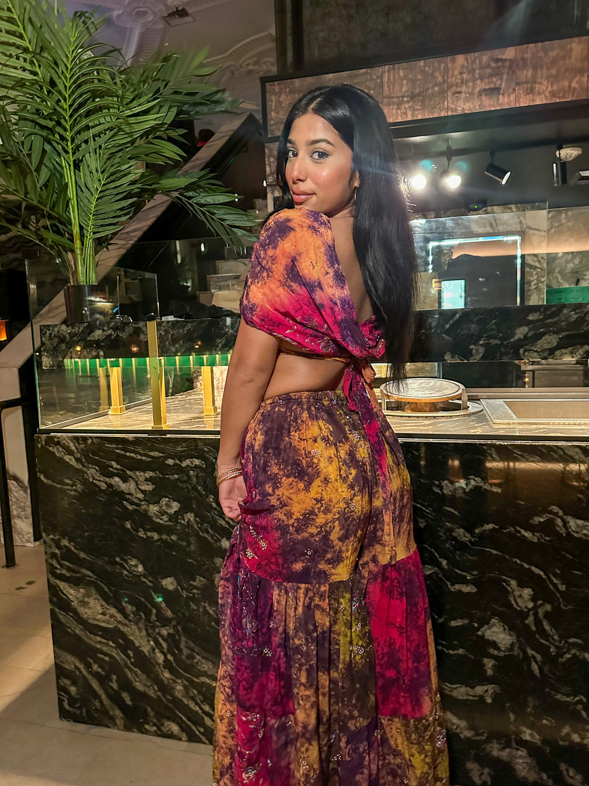 Cosmic Mimosa Sharara Pants Set