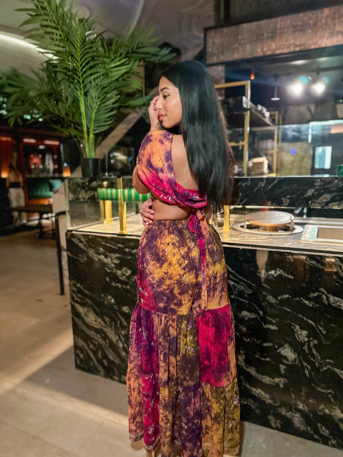 Cosmic Mimosa Sharara Pants Set