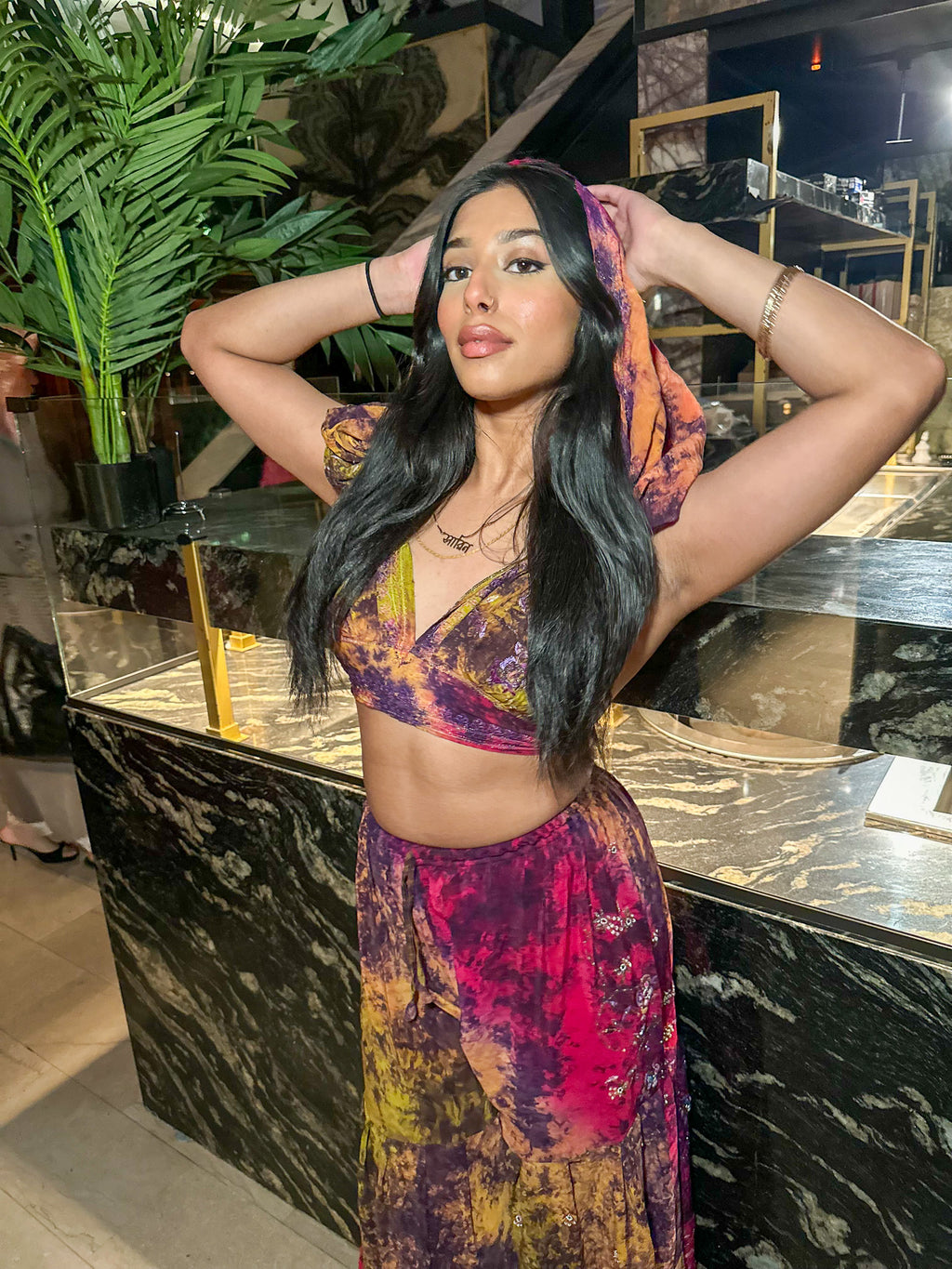 Cosmic Mimosa Sharara Pants Set