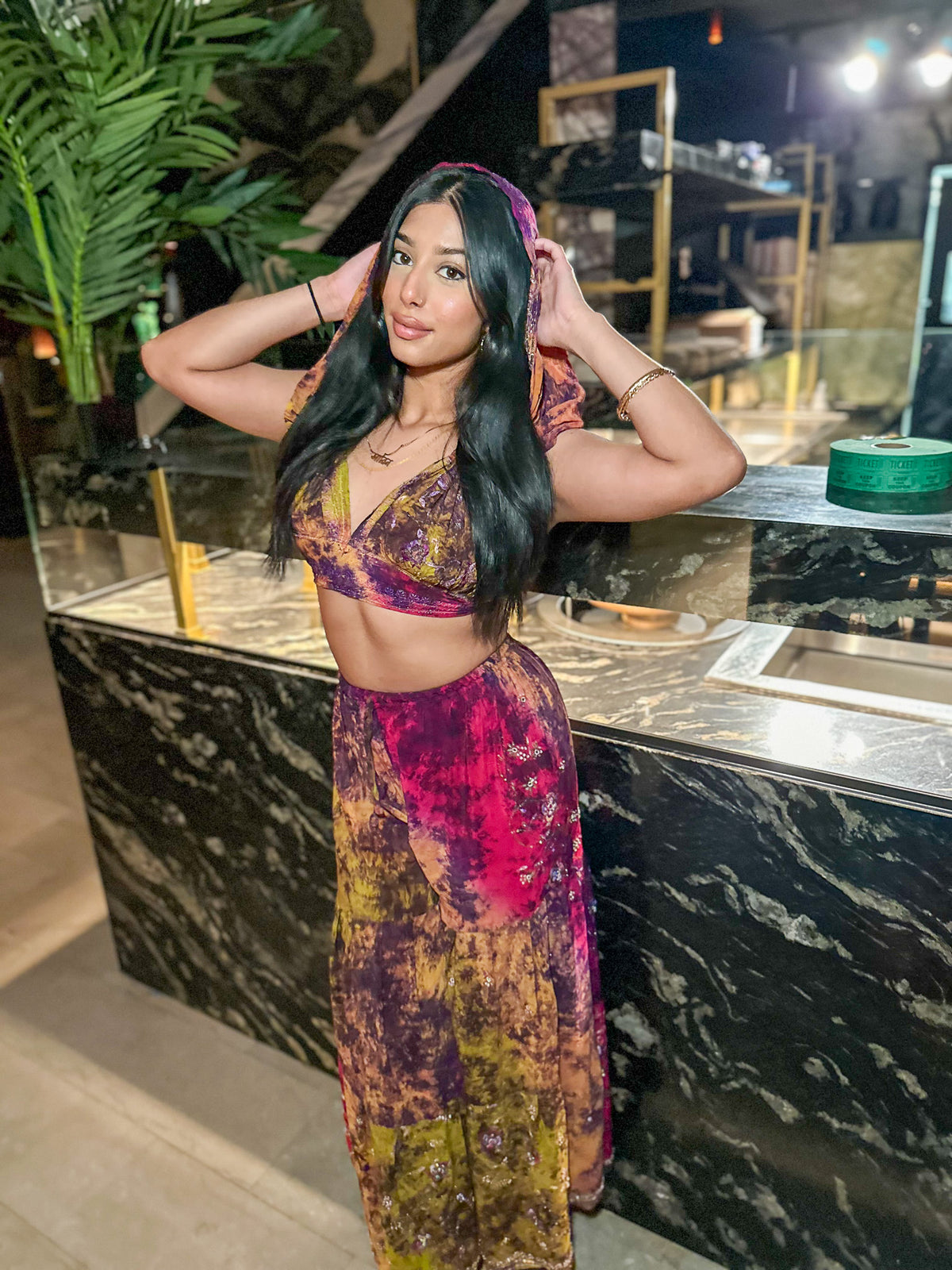 Cosmic Mimosa Sharara Pants Set
