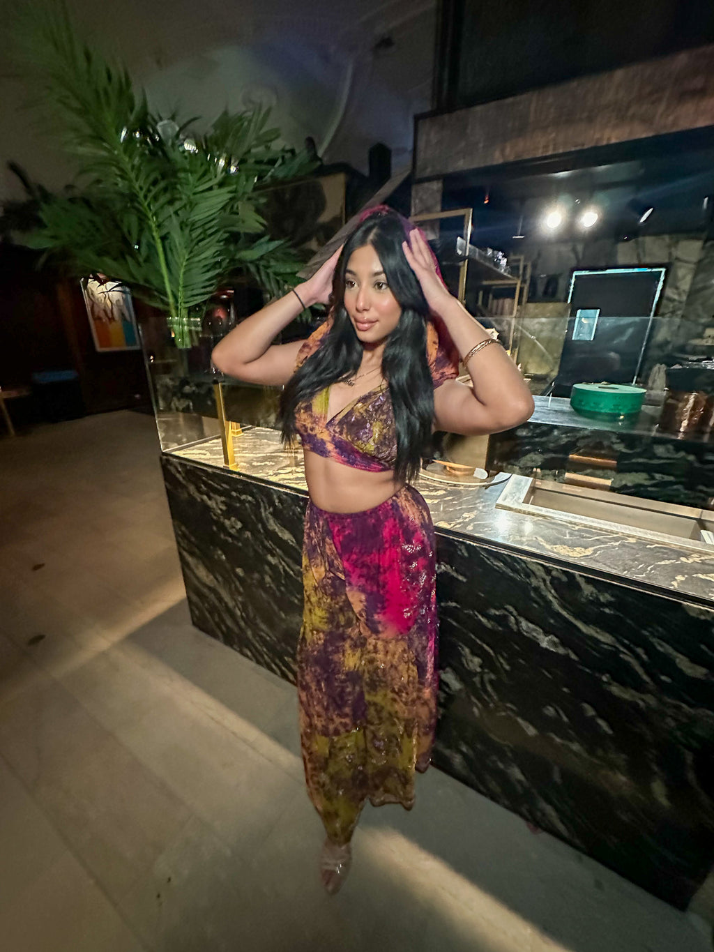 Cosmic Mimosa Sharara Pants Set