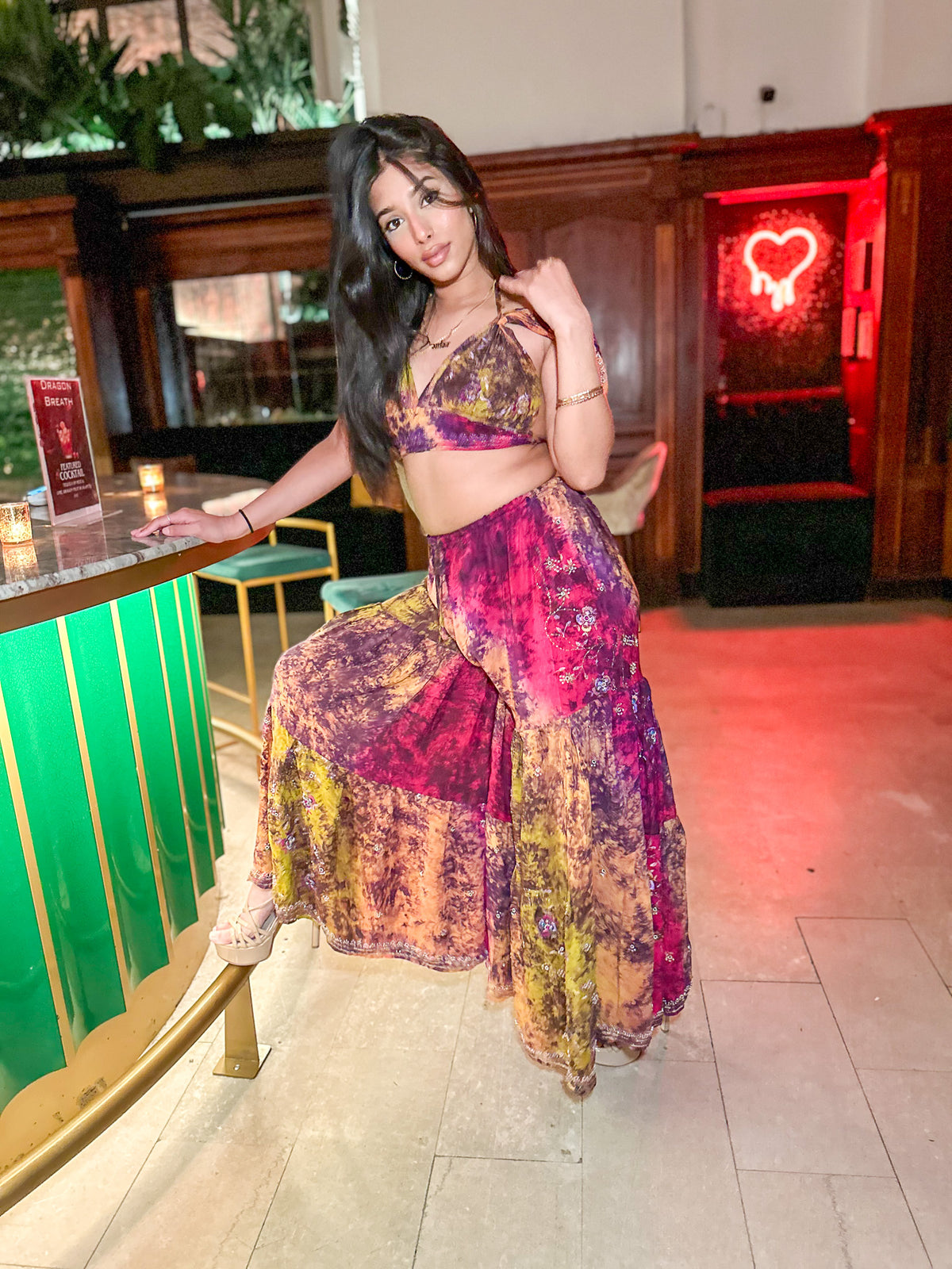 Cosmic Mimosa Sharara Pants Set