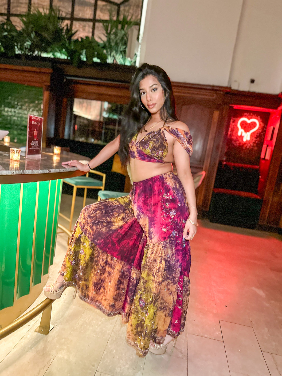 Cosmic Mimosa Sharara Pants Set