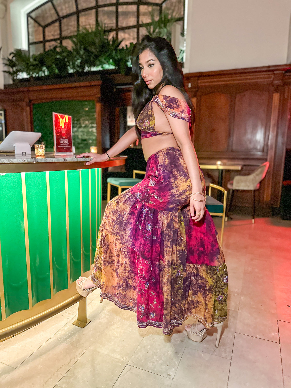 Cosmic Mimosa Sharara Pants Set