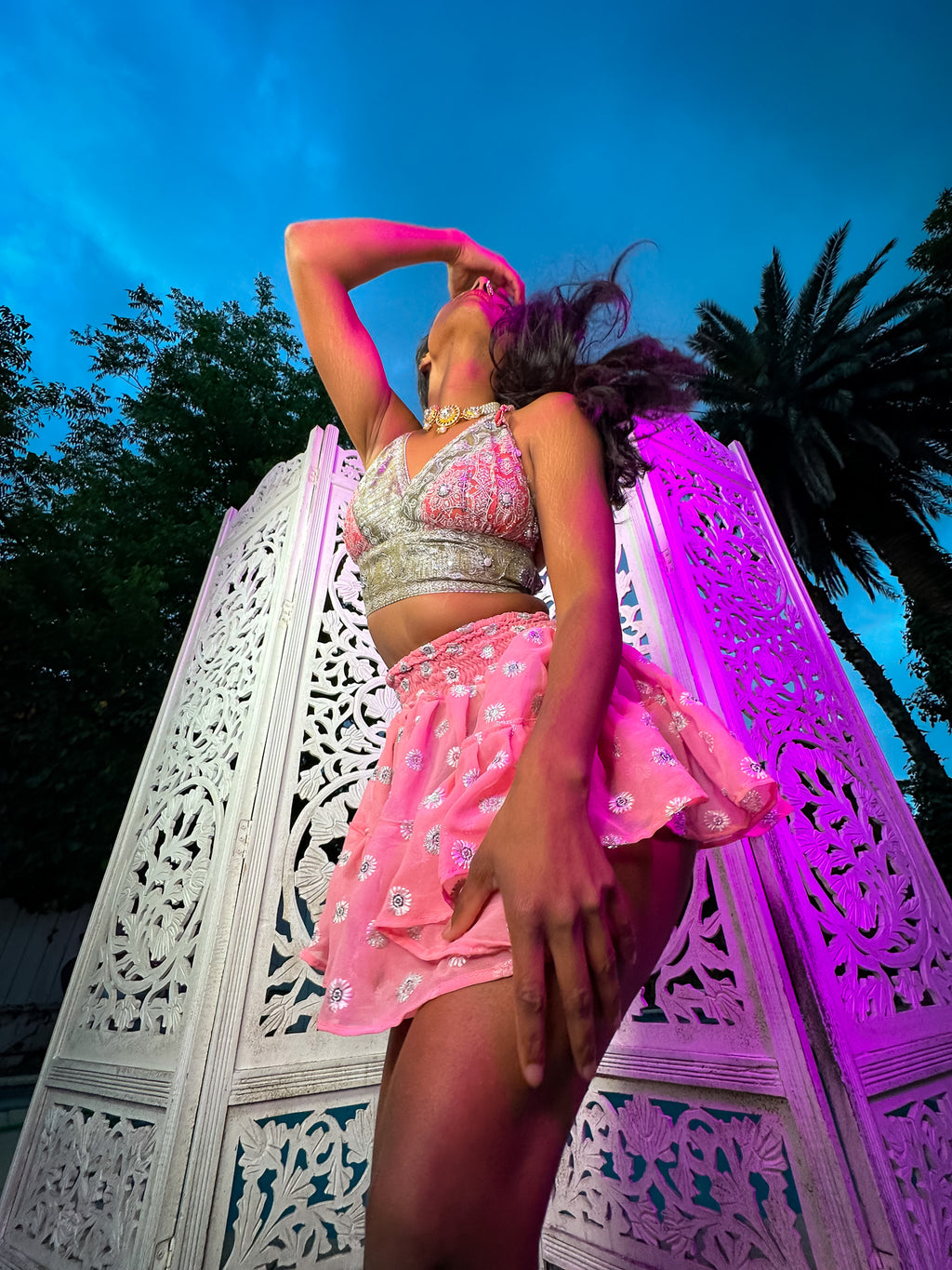 Rose Quartz Micro Mini Skirt