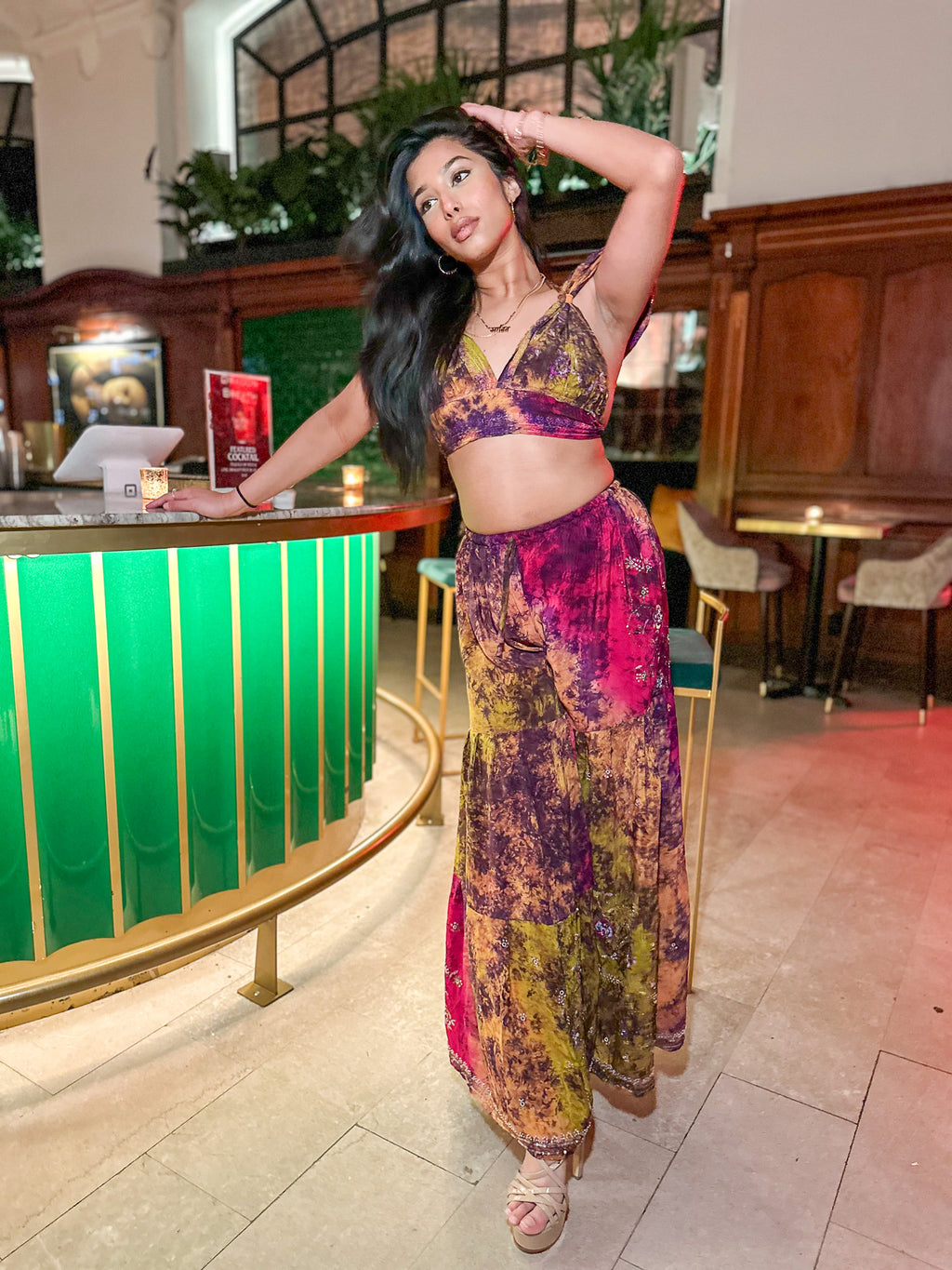 Cosmic Mimosa Sharara Pants Set