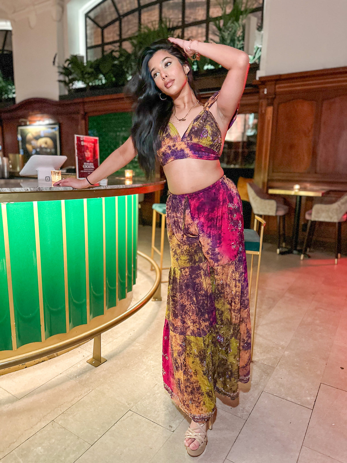 Cosmic Mimosa Sharara Pants Set
