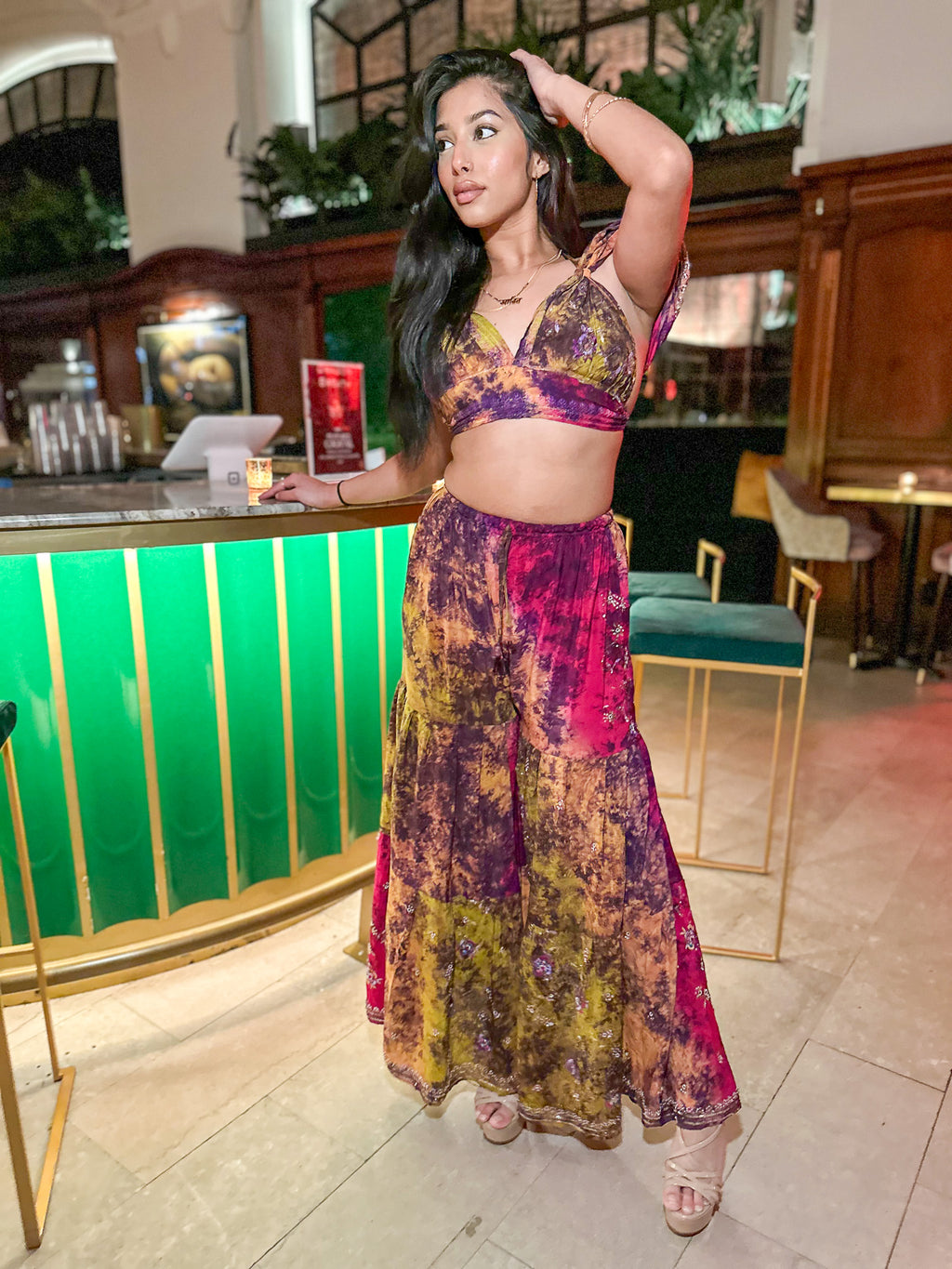 Cosmic Mimosa Sharara Pants Set