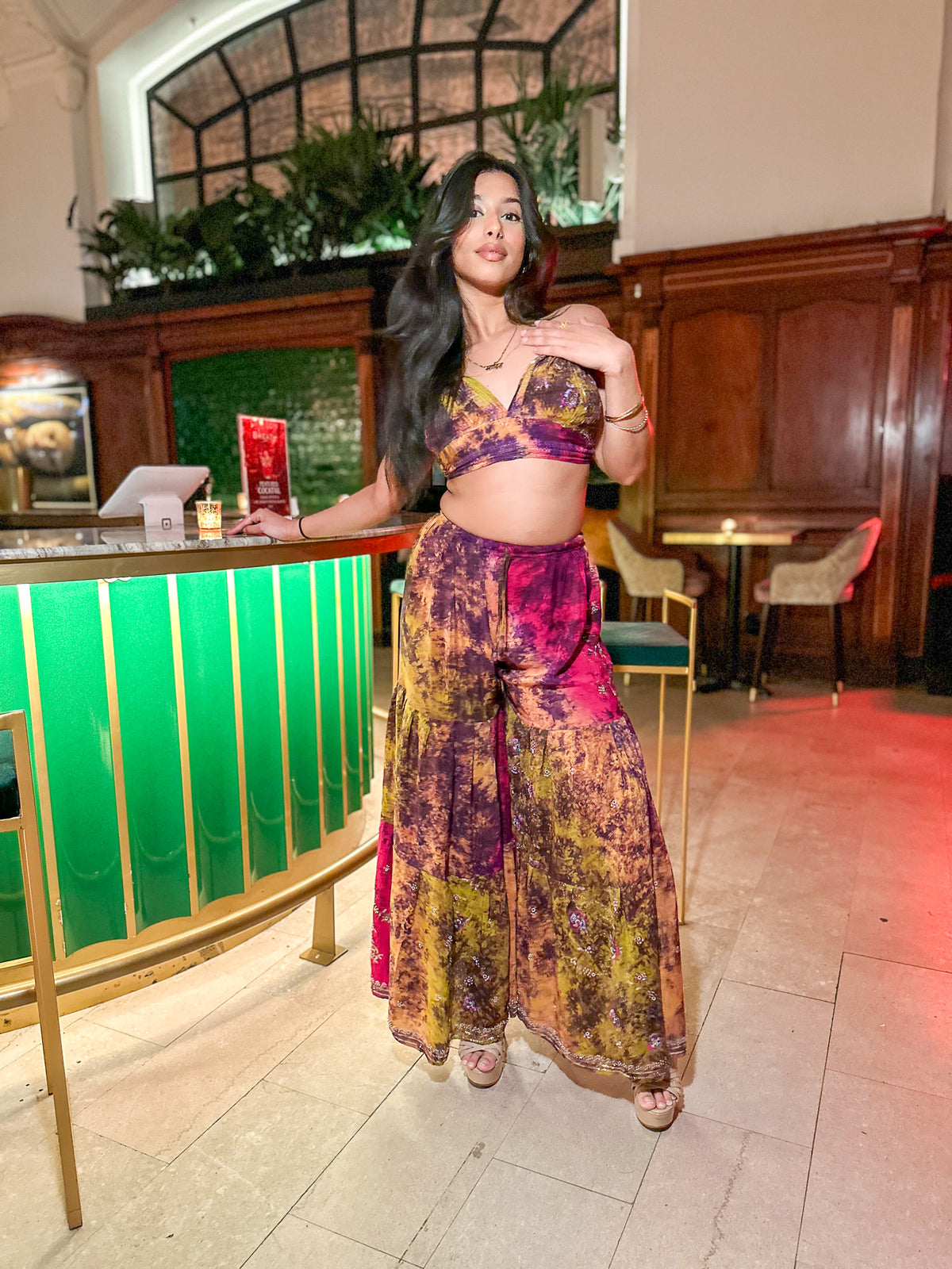 Cosmic Mimosa Sharara Pants Set
