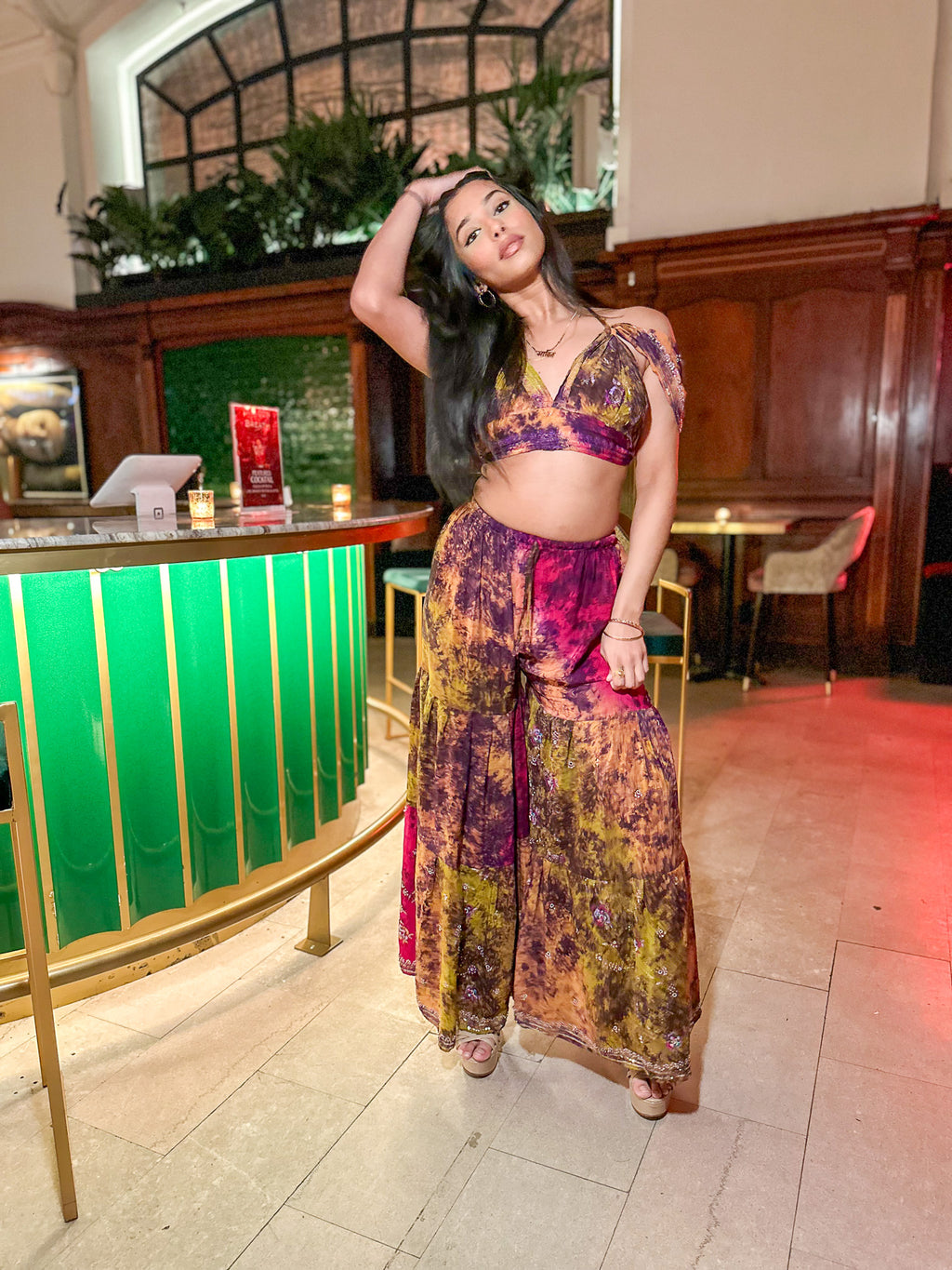Cosmic Mimosa Sharara Pants Set