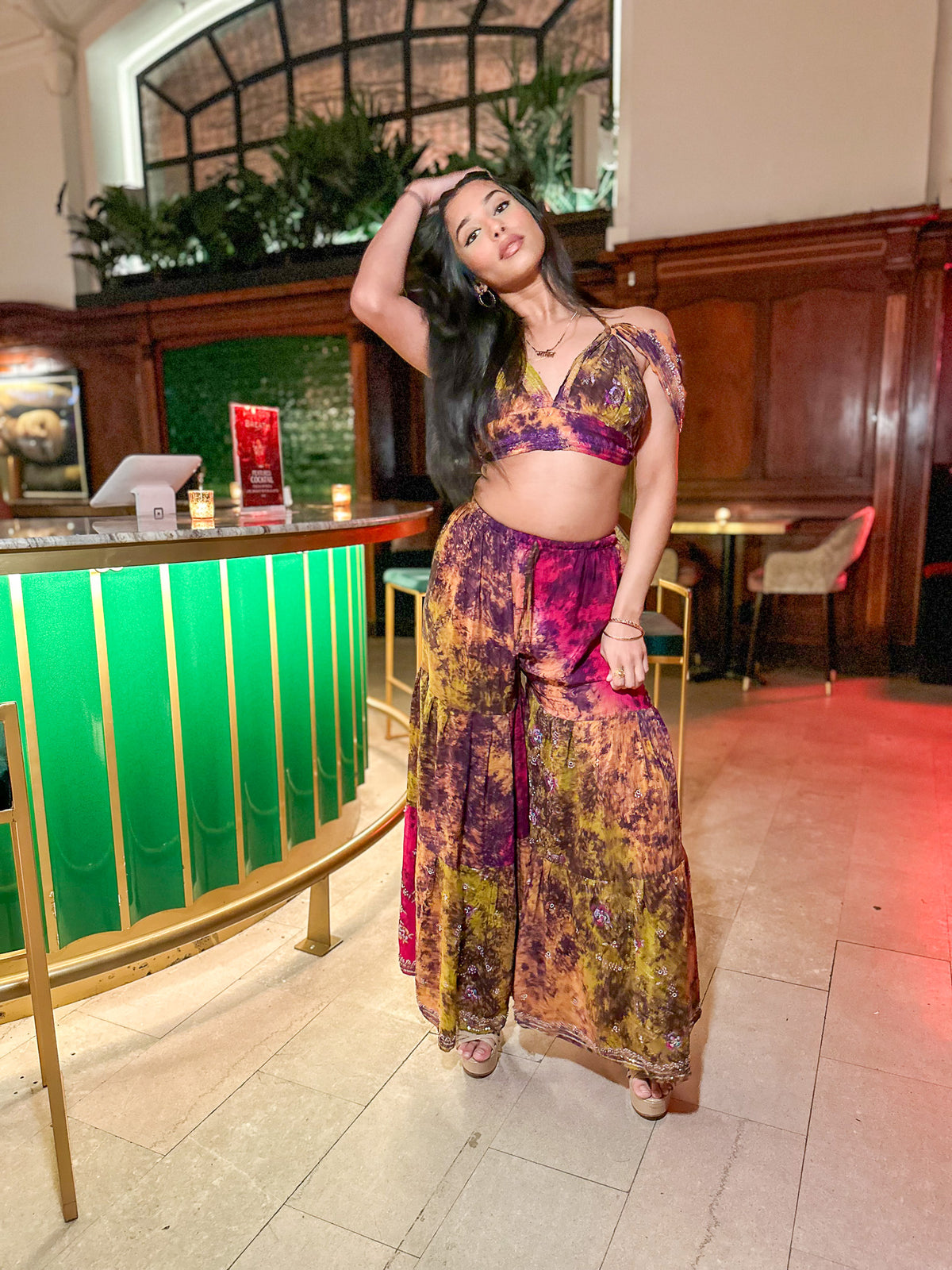 Cosmic Mimosa Sharara Pants Set