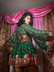 Emerald Princess Babydoll Dress