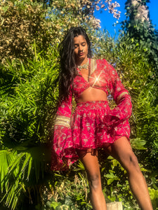 Rani Rose Micro Mini Skirt Set