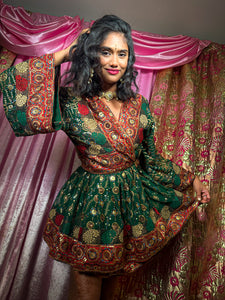Emerald Princess Babydoll Dress