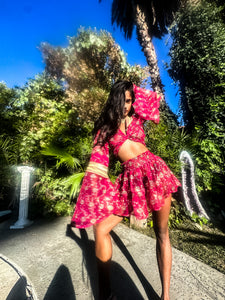 Rani Rose Micro Mini Skirt Set