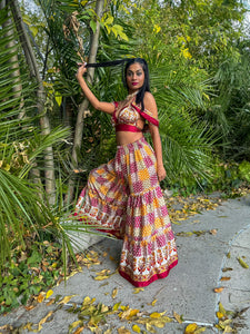 Royal Sunrise Sharara Pants Set