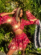 Load image into Gallery viewer, Rani Rose Micro Mini Skirt Set
