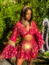 Load image into Gallery viewer, Rani Rose Micro Mini Skirt Set

