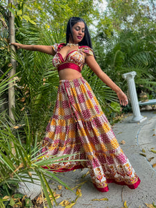 Royal Sunrise Sharara Pants Set