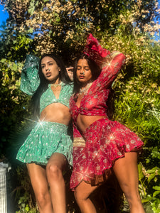 Rani Rose Micro Mini Skirt Set