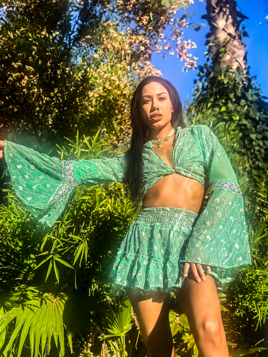 Mint Fairy Micro Mini Skirt Set